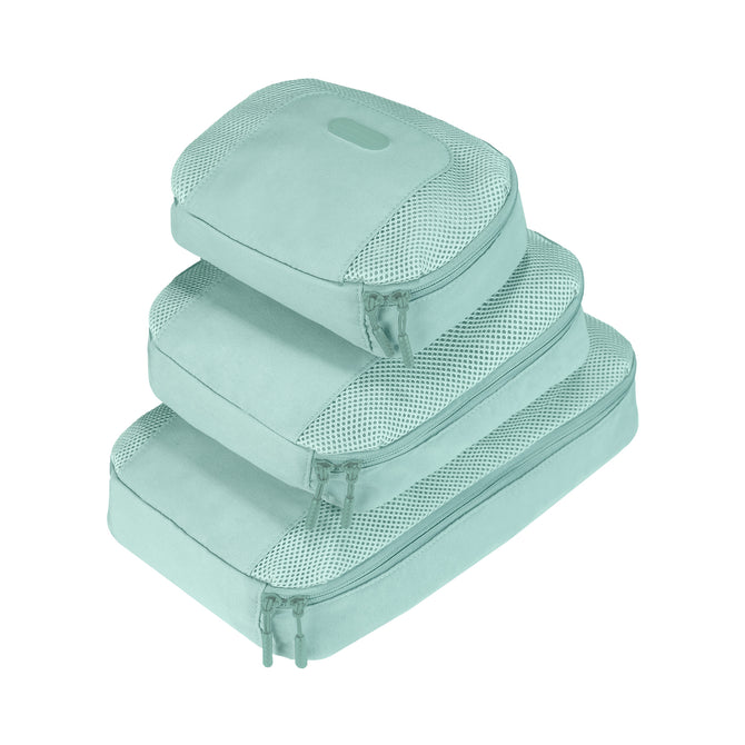 variant:41673795665965 Travelon Set of 3 Packing Cubes Mint Green