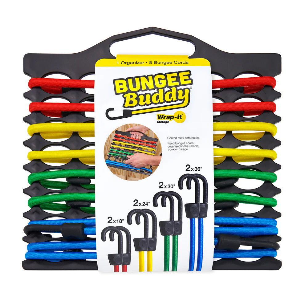 Bungee Buddy – Bungee Cord Organizer + 8 Bungee Cords