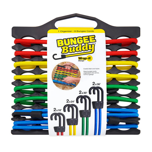 Bungee Buddy – Bungee Cord Organizer + 8 Bungee Cords