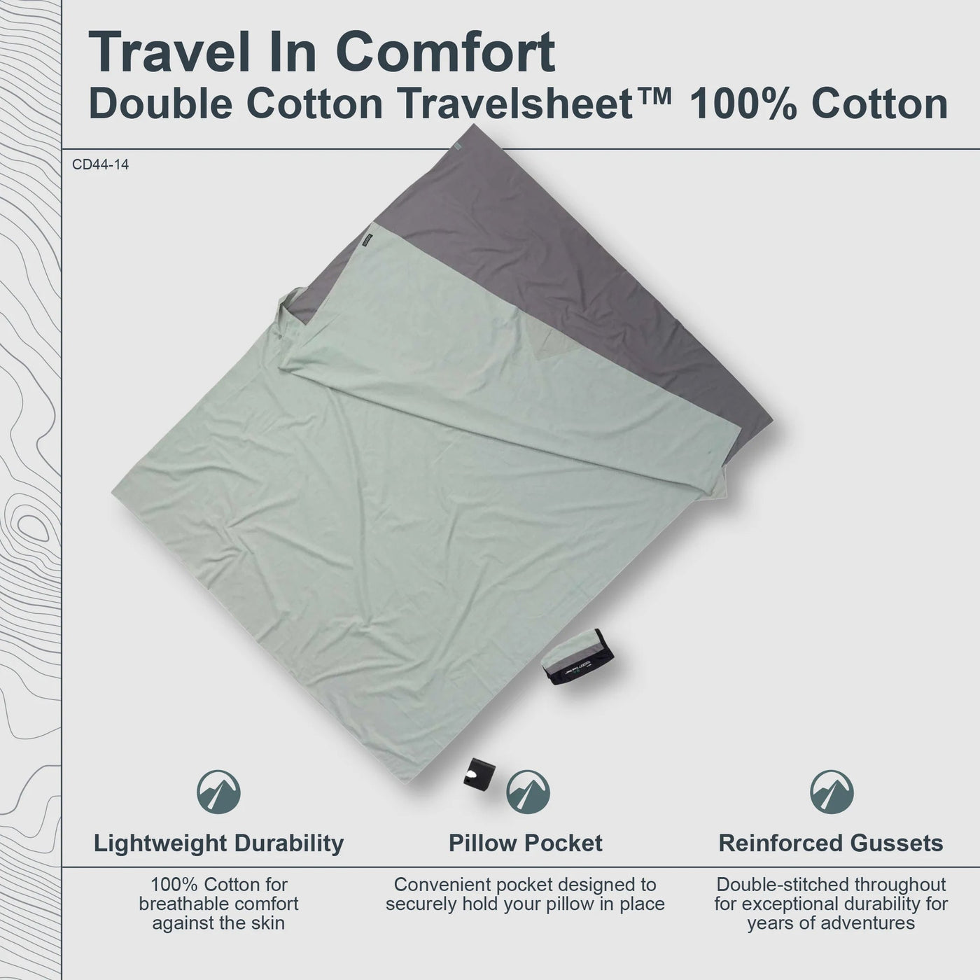 Cotton TravelSheet with Pillow Pocket - Thumbnail 4