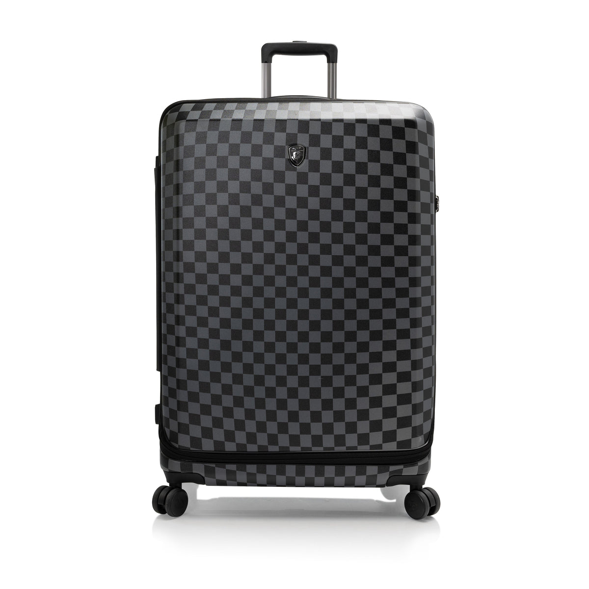 variant:44482346287296 EZ Fashion Hardside 30" Large Checked Luggage Black Gray Check