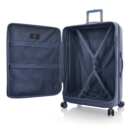 variant:46557048963264 EZ Fashion Hardside 30" Large Checked Luggage Navy