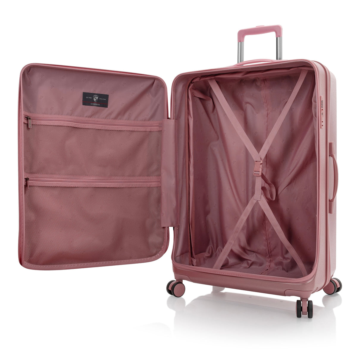 variant:46557049028800 EZ Fashion Hardside 30" Large Checked Luggage Rose Gold