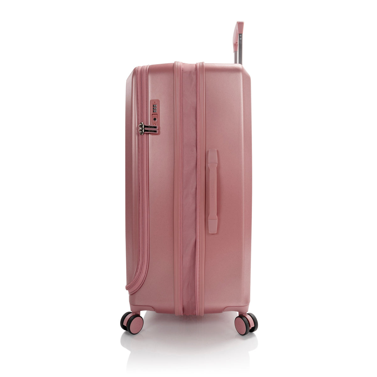 variant:46557049028800 EZ Fashion Hardside 30" Large Checked Luggage Rose Gold