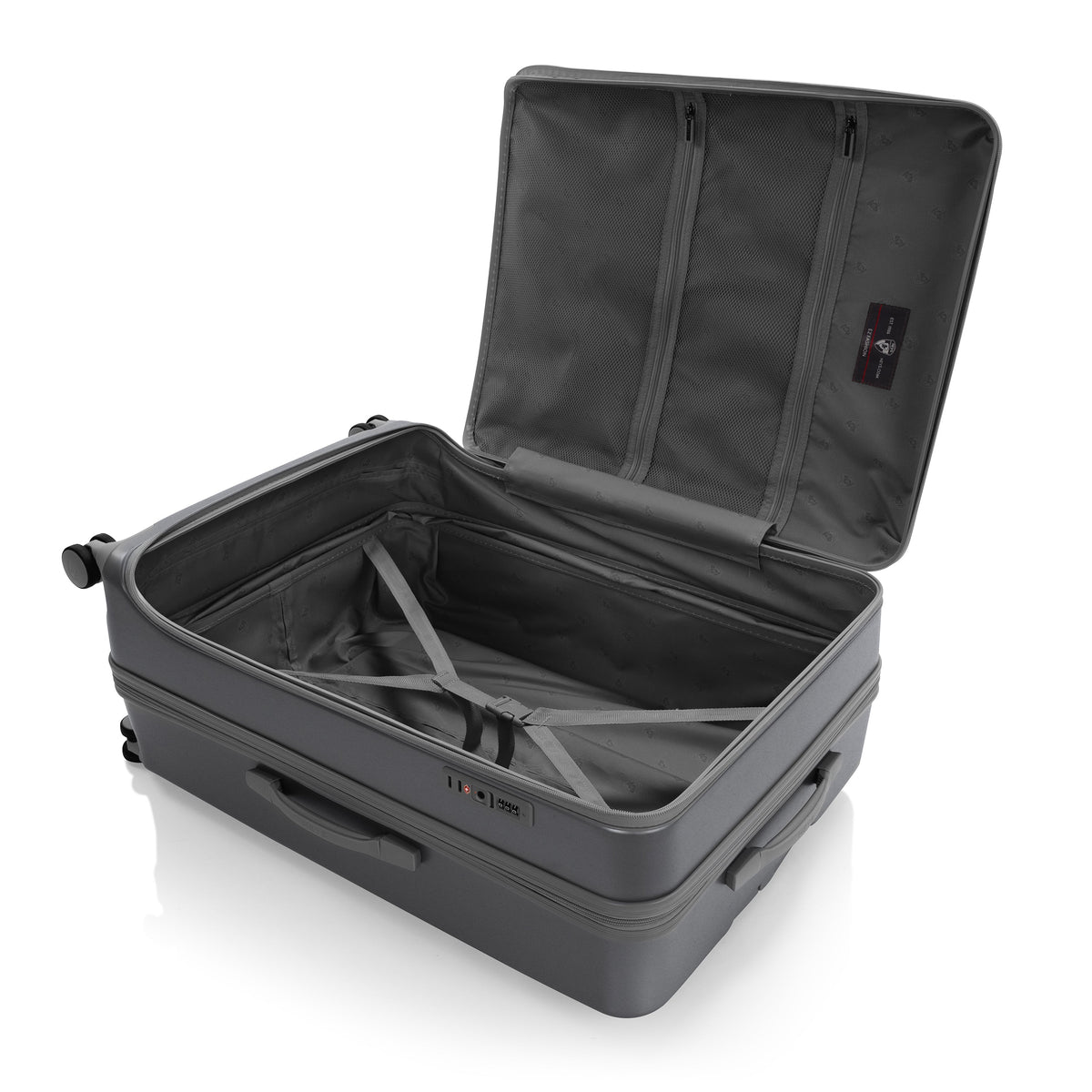 variant:46557048897728 EZ Fashion Hardside 30" Large Checked Luggage Charcoal