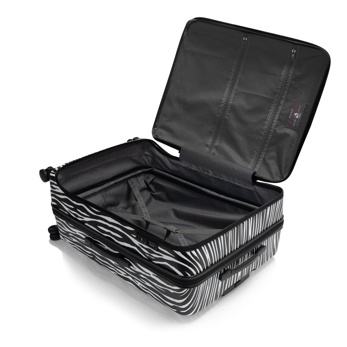 variant:44482346352832 EZ Fashion Hardside 30" Large Checked Luggage Zebra