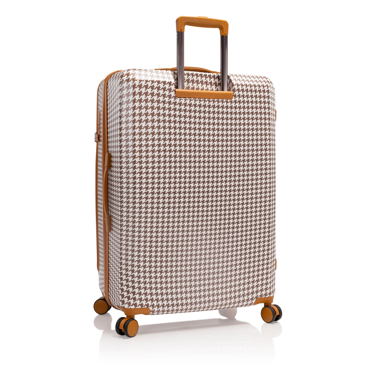 variant:44482346320064 EZ Fashion Hardside 30" Large Checked Luggage Brown Houndstooth