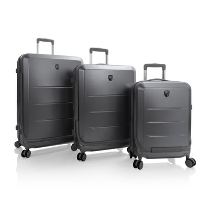 variant:46557048897728 EZ Fashion Hardside 30" Large Checked Luggage Charcoal