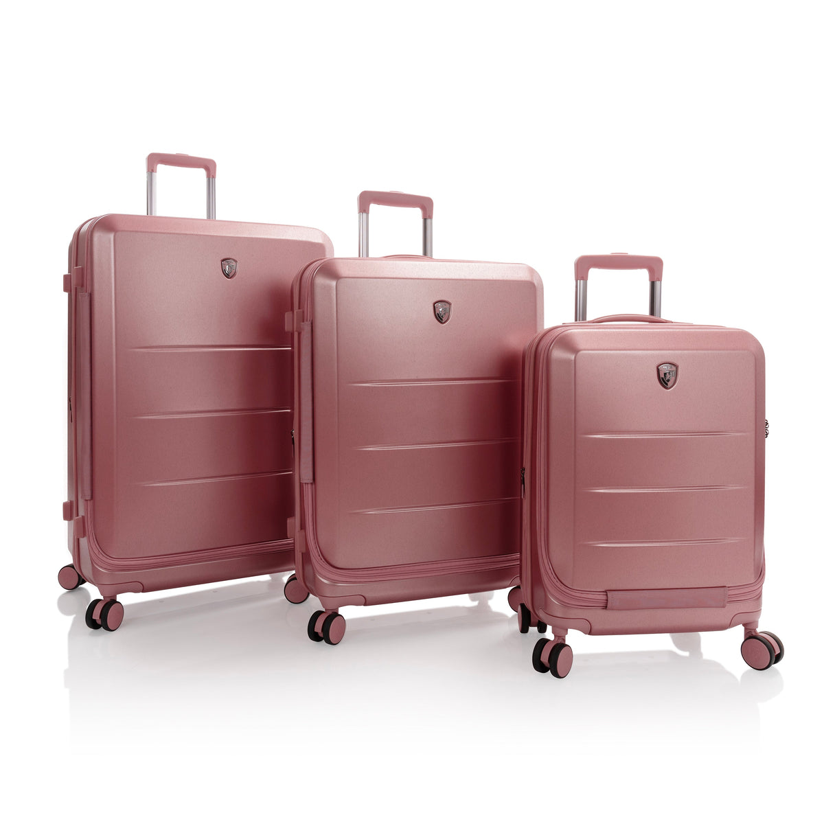 variant:46557049028800 EZ Fashion Hardside 30" Large Checked Luggage Rose Gold