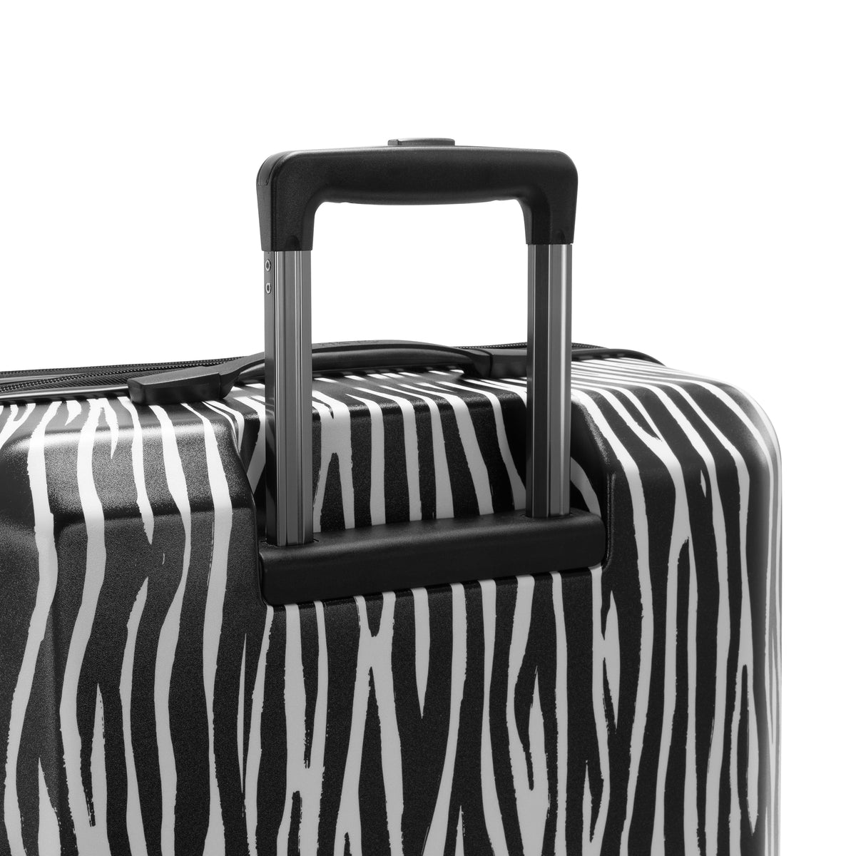 variant:44482346352832 EZ Fashion Hardside 30" Large Checked Luggage Zebra