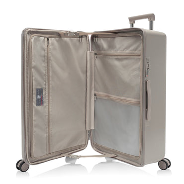 variant:44107360043200 Earth Tones Hardside 30" Large Checked Luggage Atmosphere