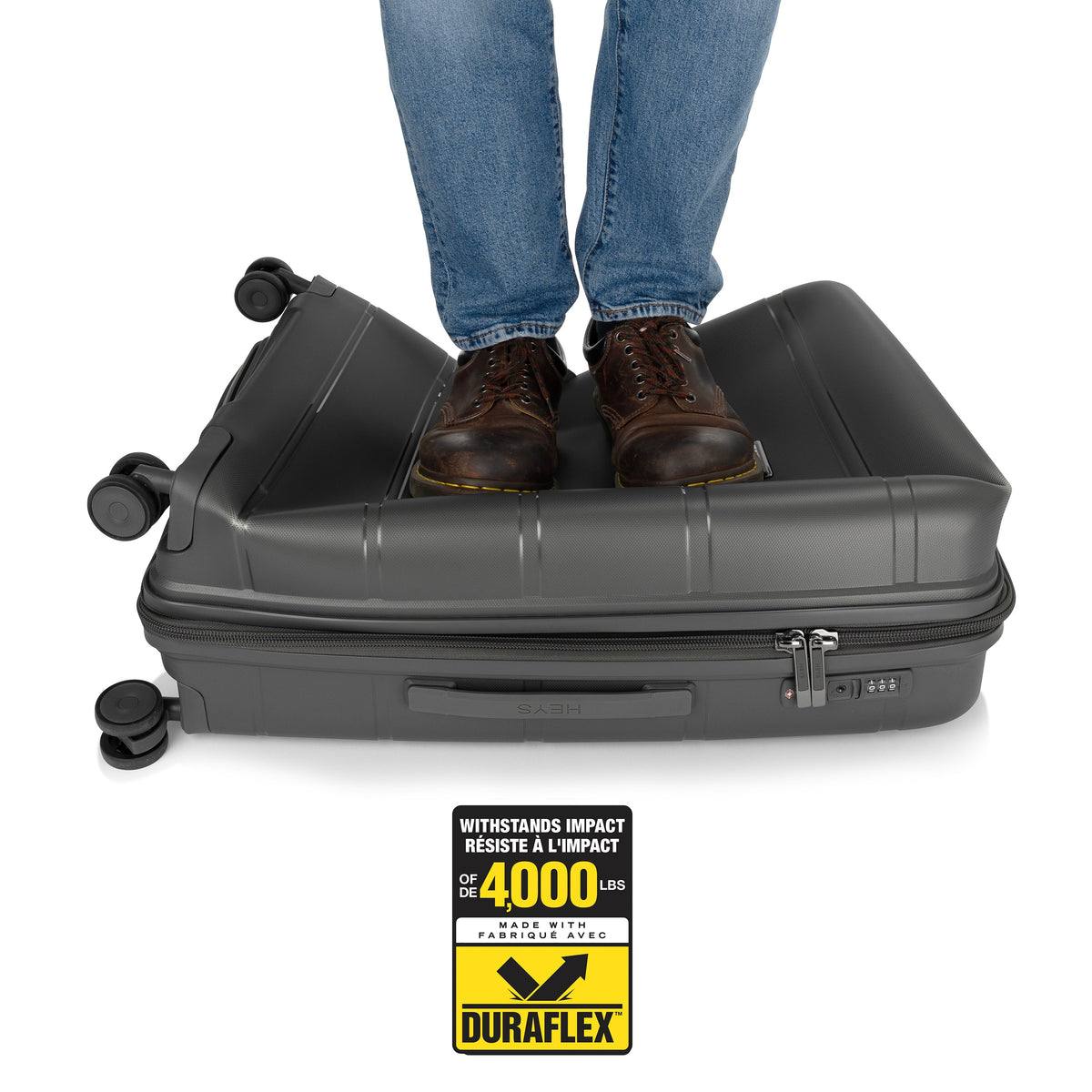variant:46557094052032 Fortis 26" Hardside Medium Check-In Luggage Grey