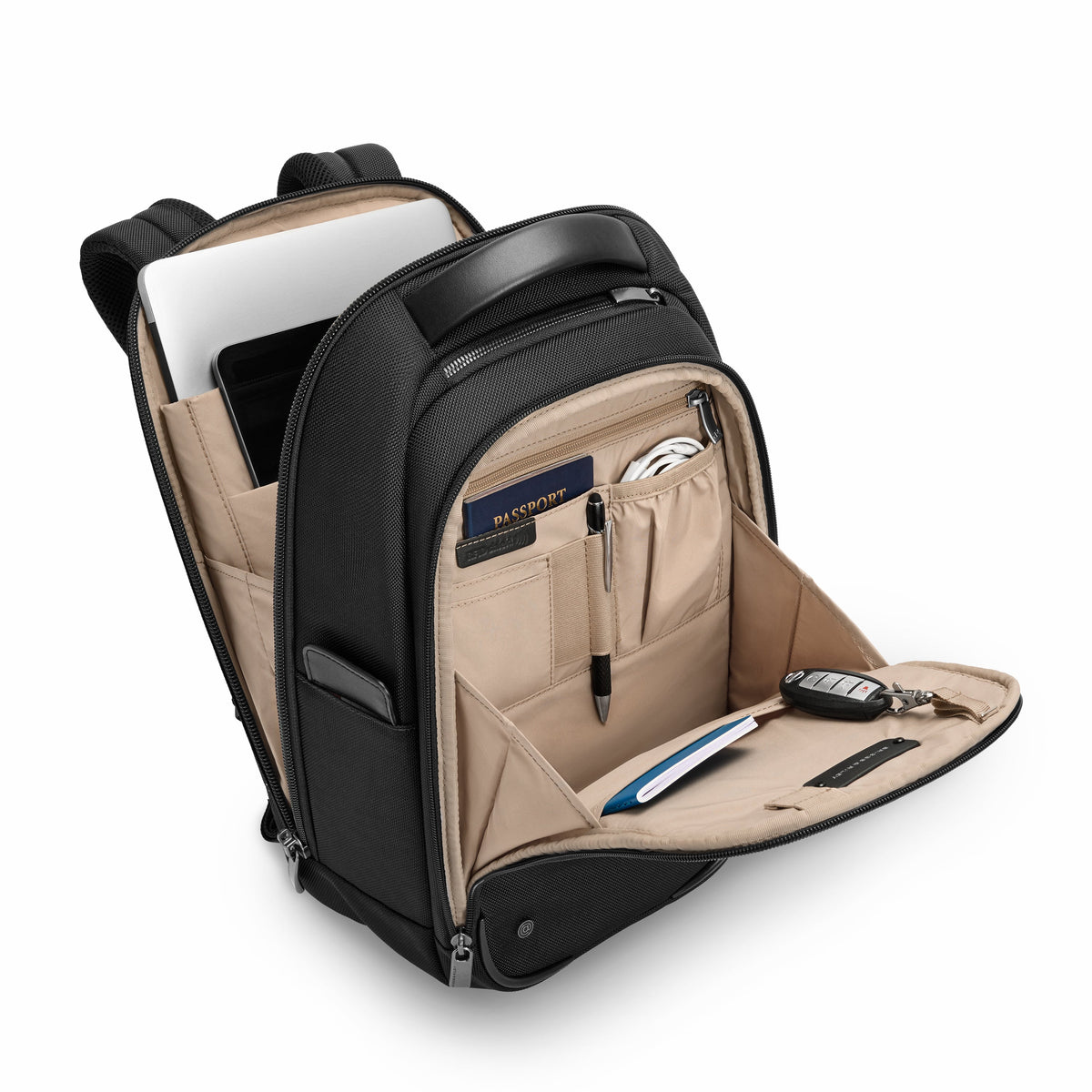 variant:42992840310976 @Work Slim Backpack Black