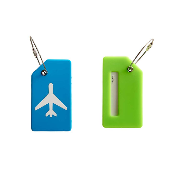 2 Pack Silicone Luggage Tags
