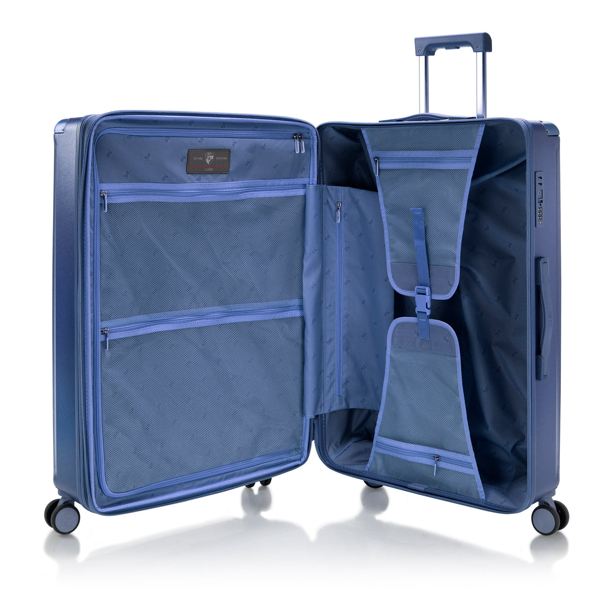 variant:46559063638208 Luxe Hardside 30" Large Checked Luggage Navy