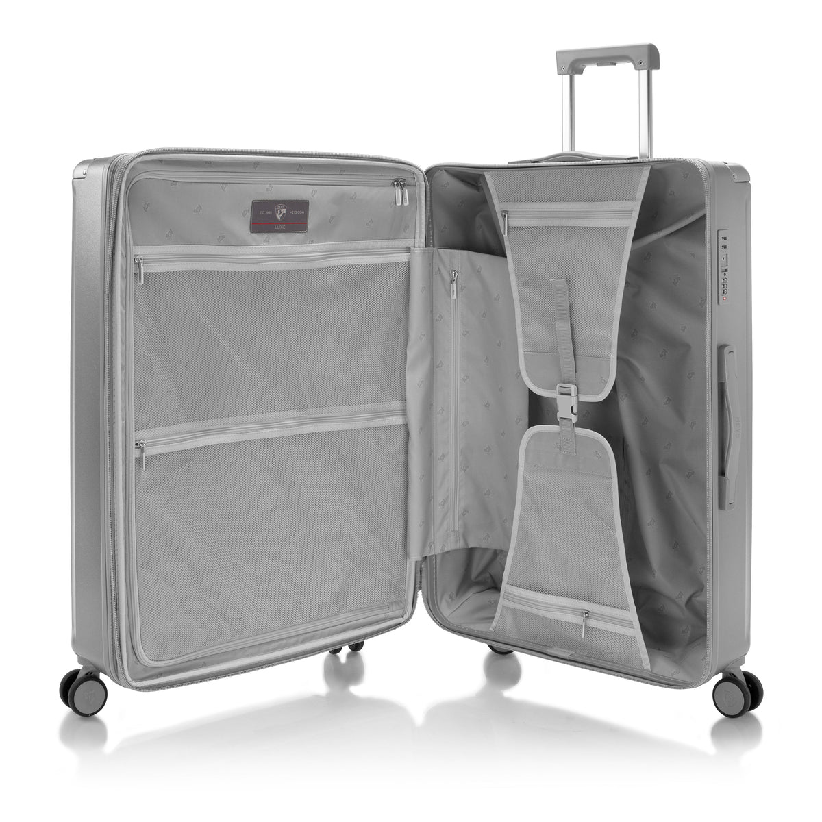 variant:46559063703744 Luxe Hardside 30" Large Checked Luggage Silver