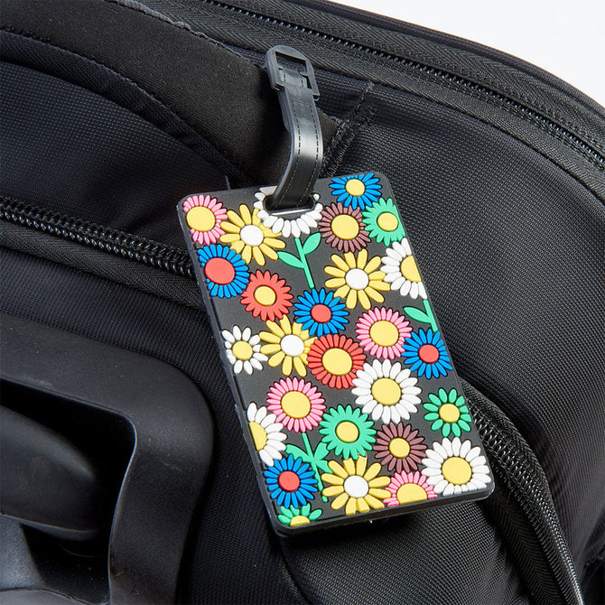 variant:48224172081344 Smooth Trip rubberized luggage tags Flower