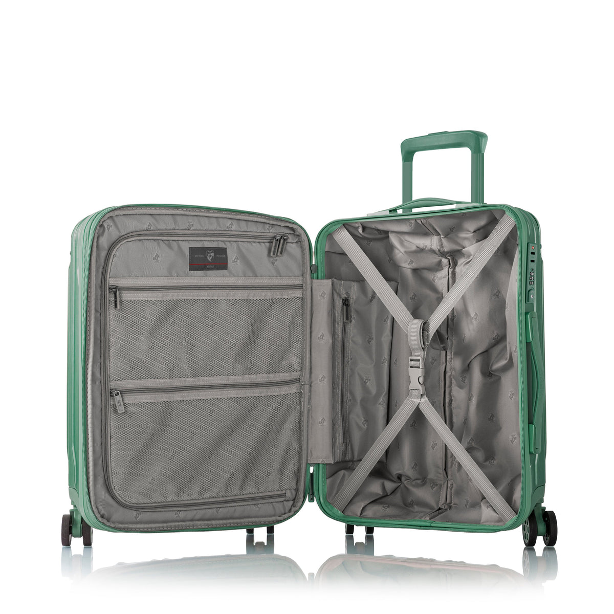variant:46559512068288 Xtrak Hardside 21" Carry-On Luggage midnight green