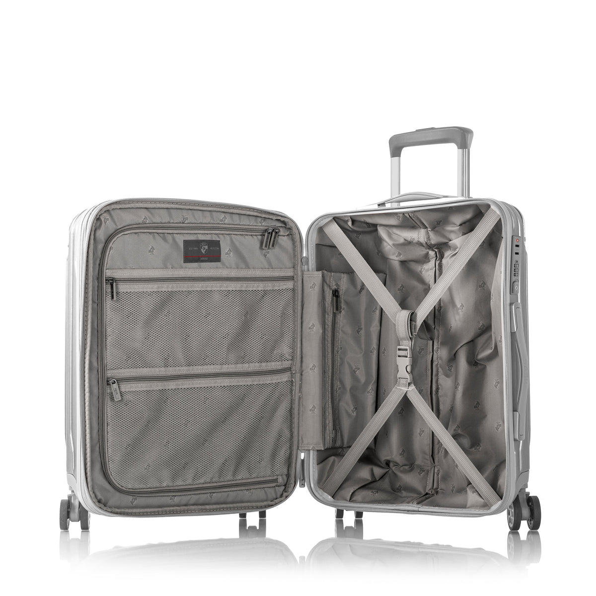 variant:46559512199360 Xtrak Hardside 21" Carry-On Luggage Silver