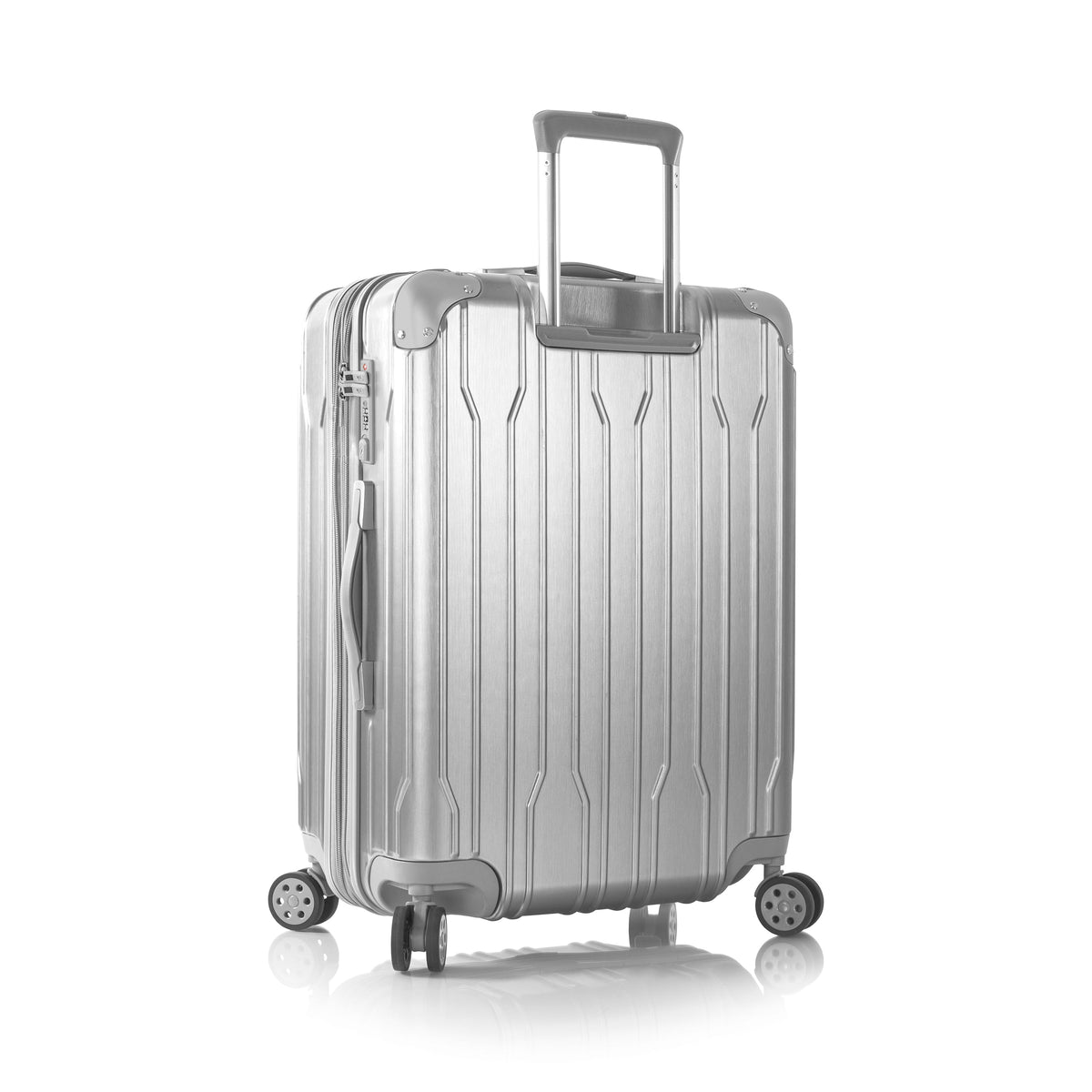 variant:46559604408512 Xtrak Hardside 26" Medium Checked Luggage silver