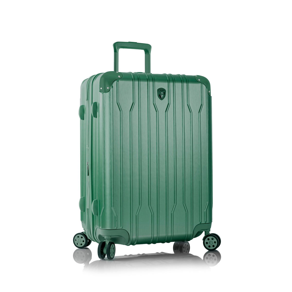 variant:43843093692608 Xtrak Hardside 26" Medium Checked Luggage midnight green