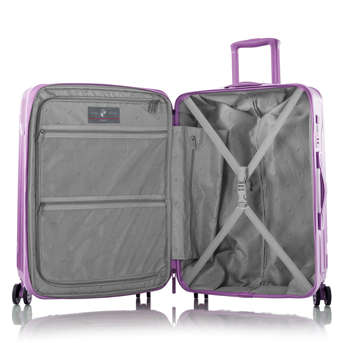variant:43843093594304 Xtrak Hardside 26" Medium Checked Luggage lavender