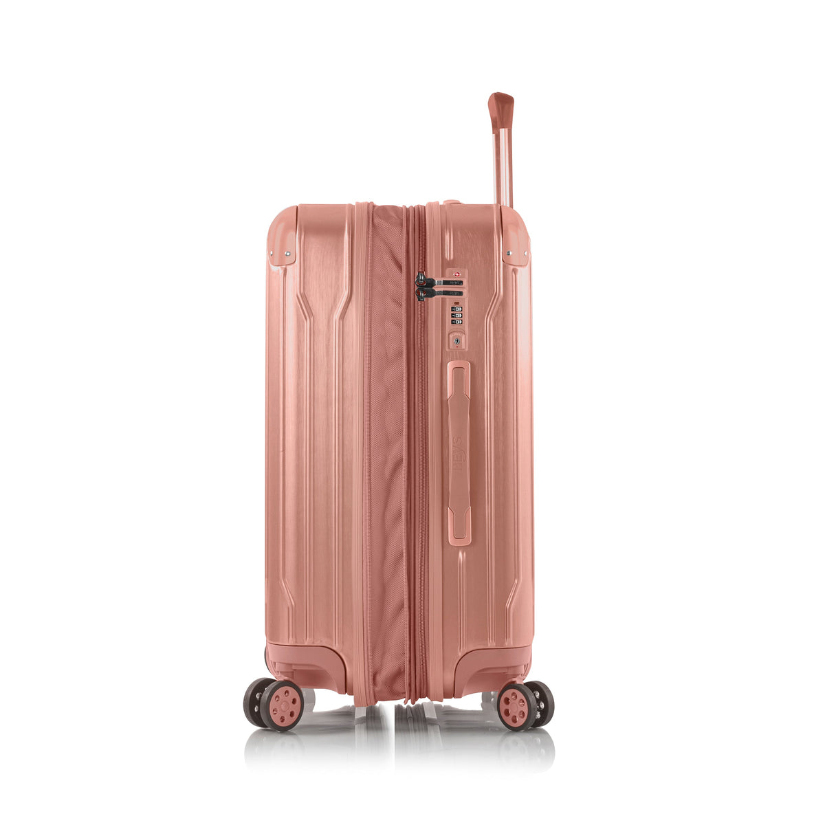variant:43843093627072 Xtrak Hardside 26" Medium Checked Luggage rose gold