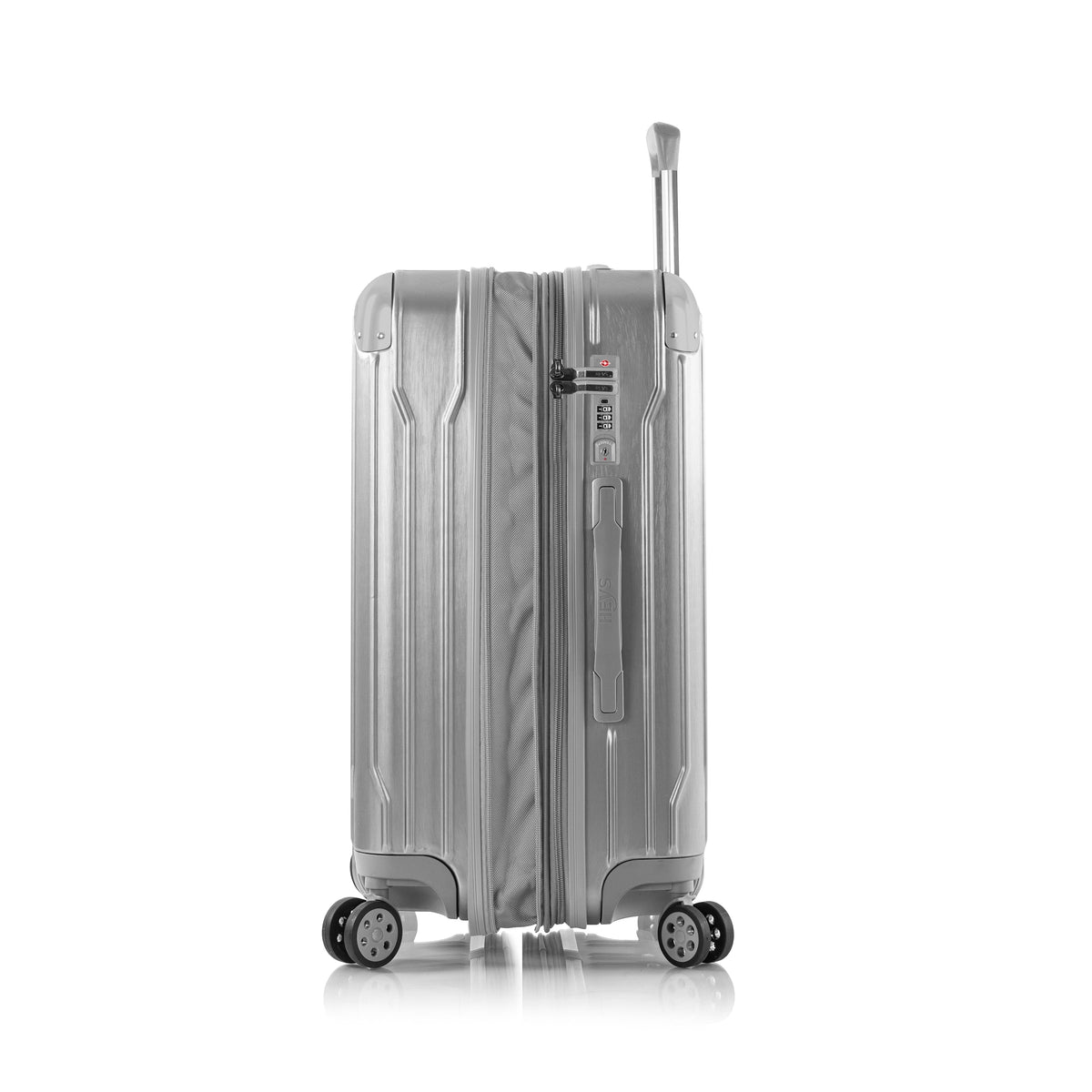 variant:46559604408512 Xtrak Hardside 26" Medium Checked Luggage silver