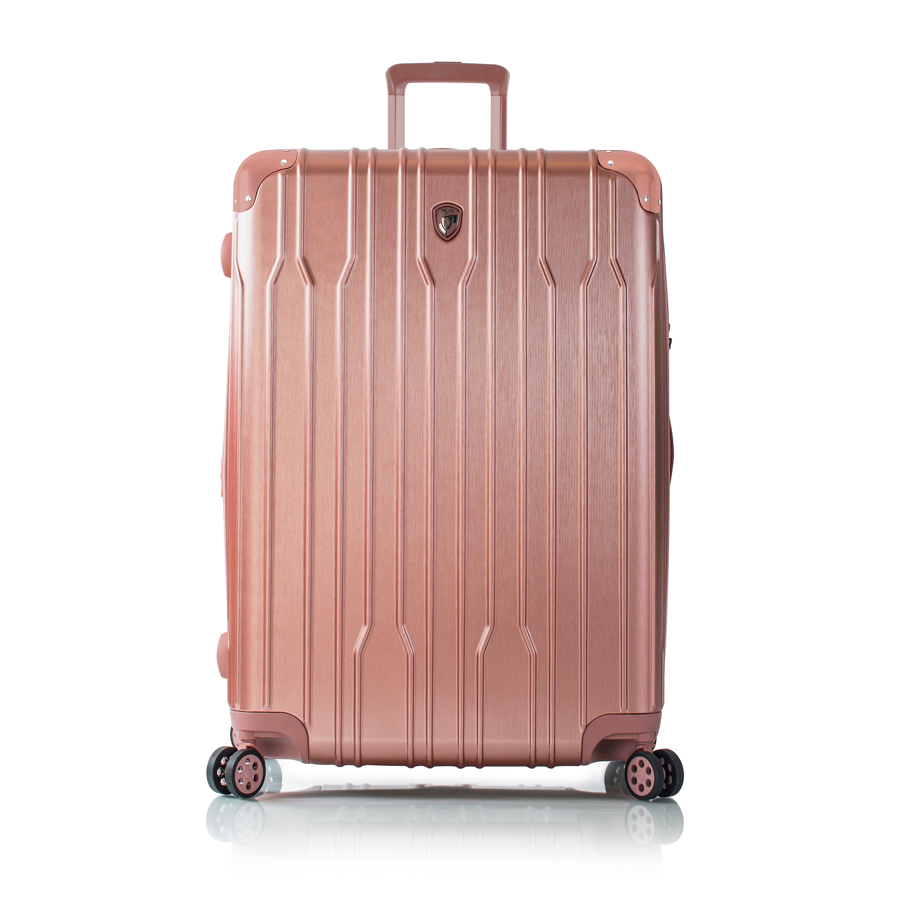 variant:43853337952448 Xtrak Hardside 30" Large Checked Luggage rose gold