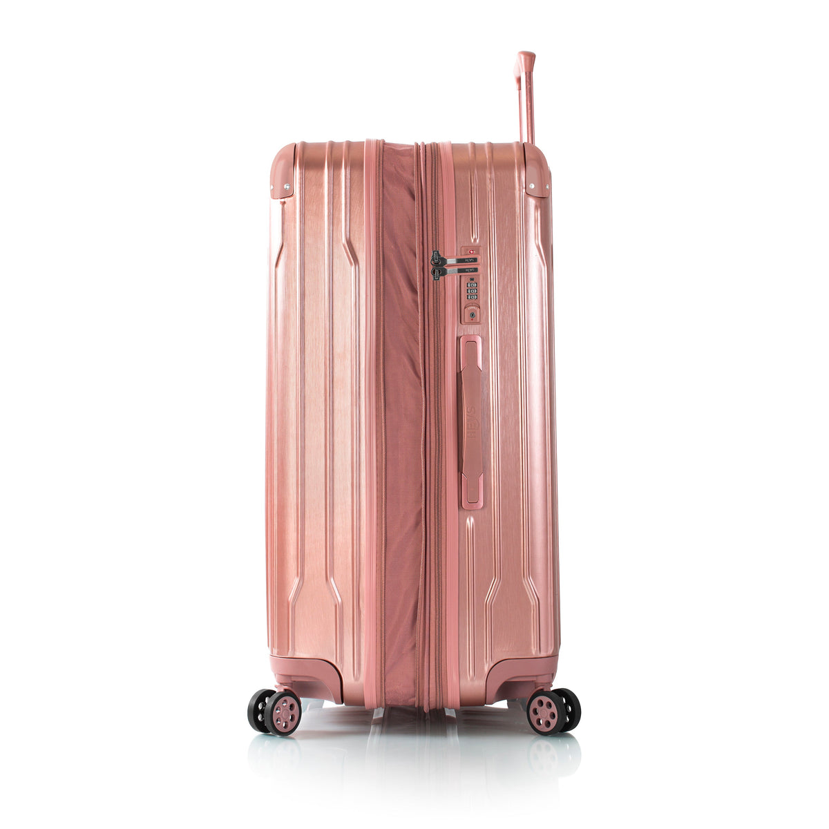 variant:43853337952448 Xtrak Hardside 30" Large Checked Luggage rose gold
