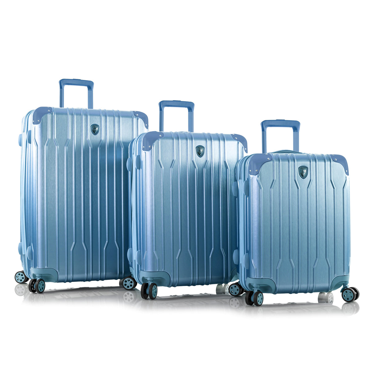 variant:43843093659840 Xtrak Hardside 26" Medium Checked Luggage Blue