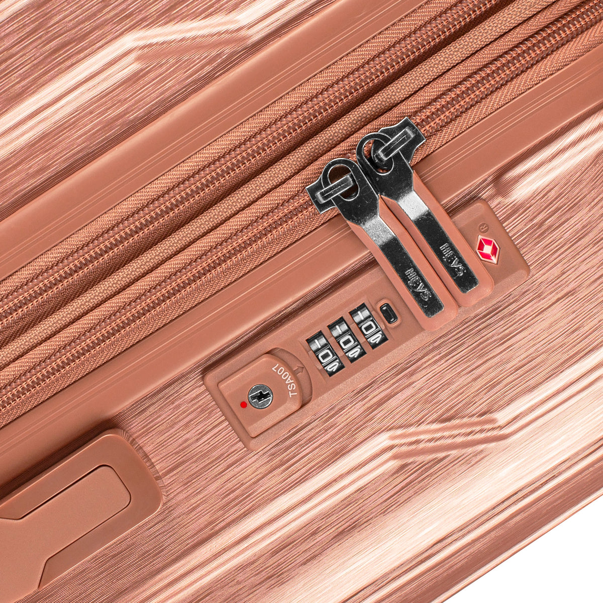 variant:43843093627072 Xtrak Hardside 26" Medium Checked Luggage rose gold