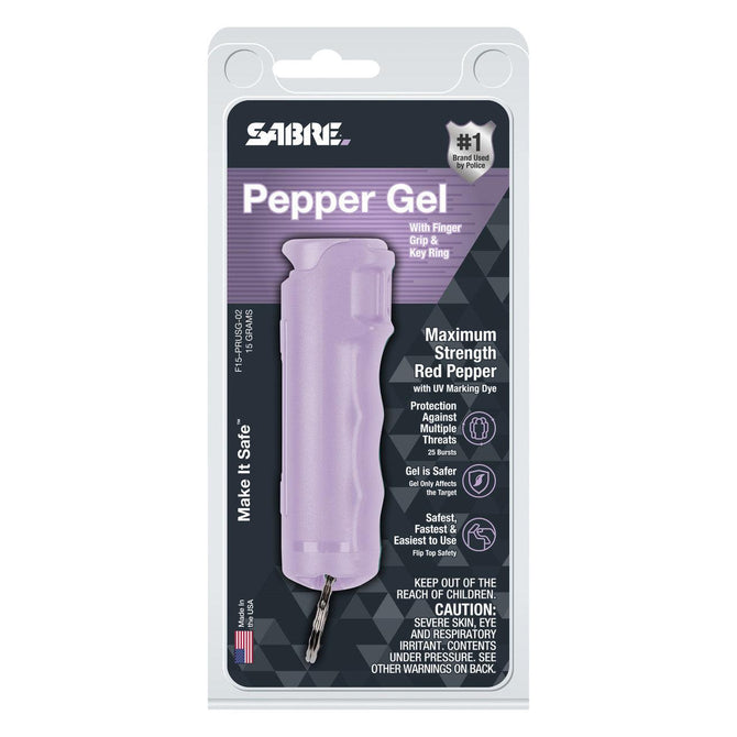 variant:42103194320941 Sabre Flip Top with Finger Grip Pepper Gel - Purple
