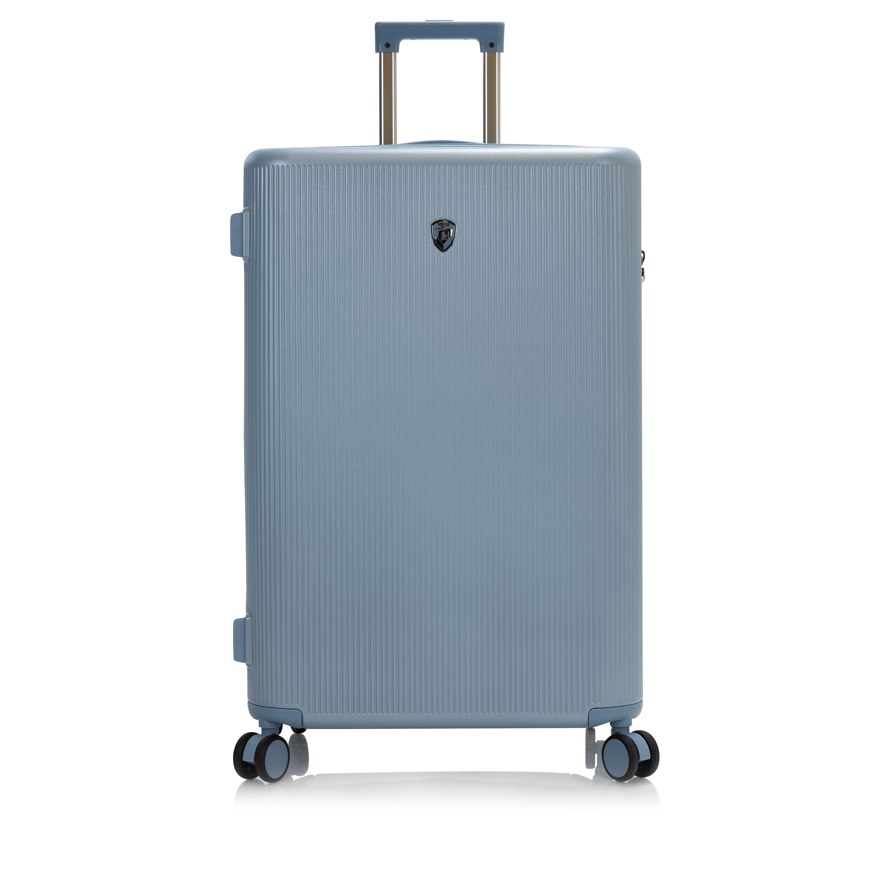 variant:44107360075968 Earth Tones Hardside 30" Large Checked Luggage Glacier Grey