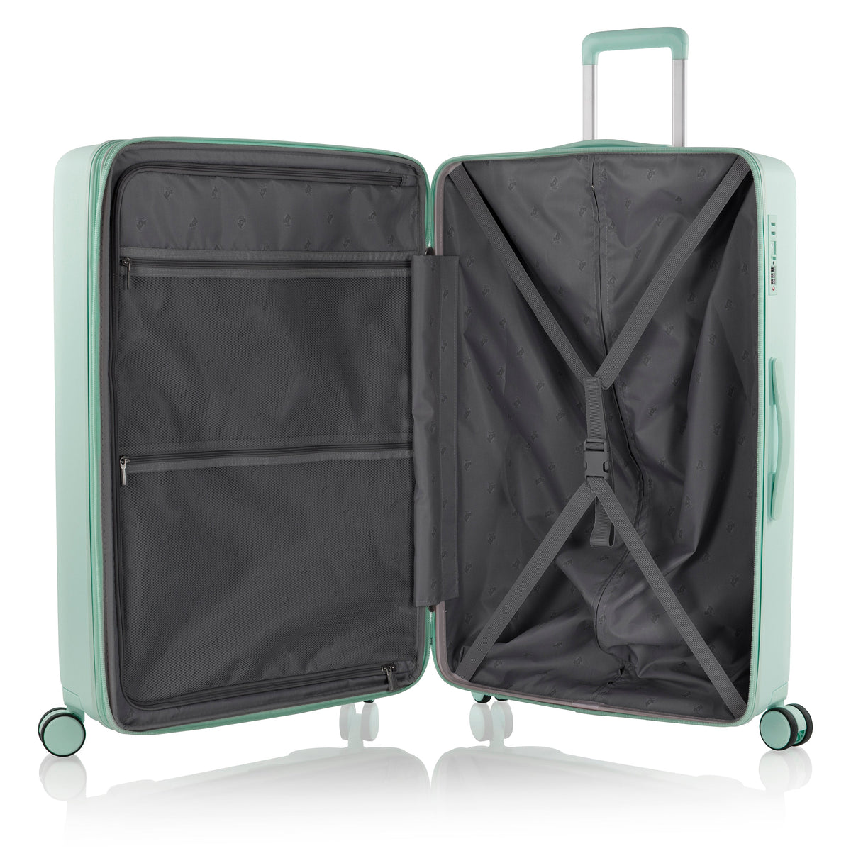 variant:43218880626880 Pastel Hardside  30" Large Checked Luggage Mint