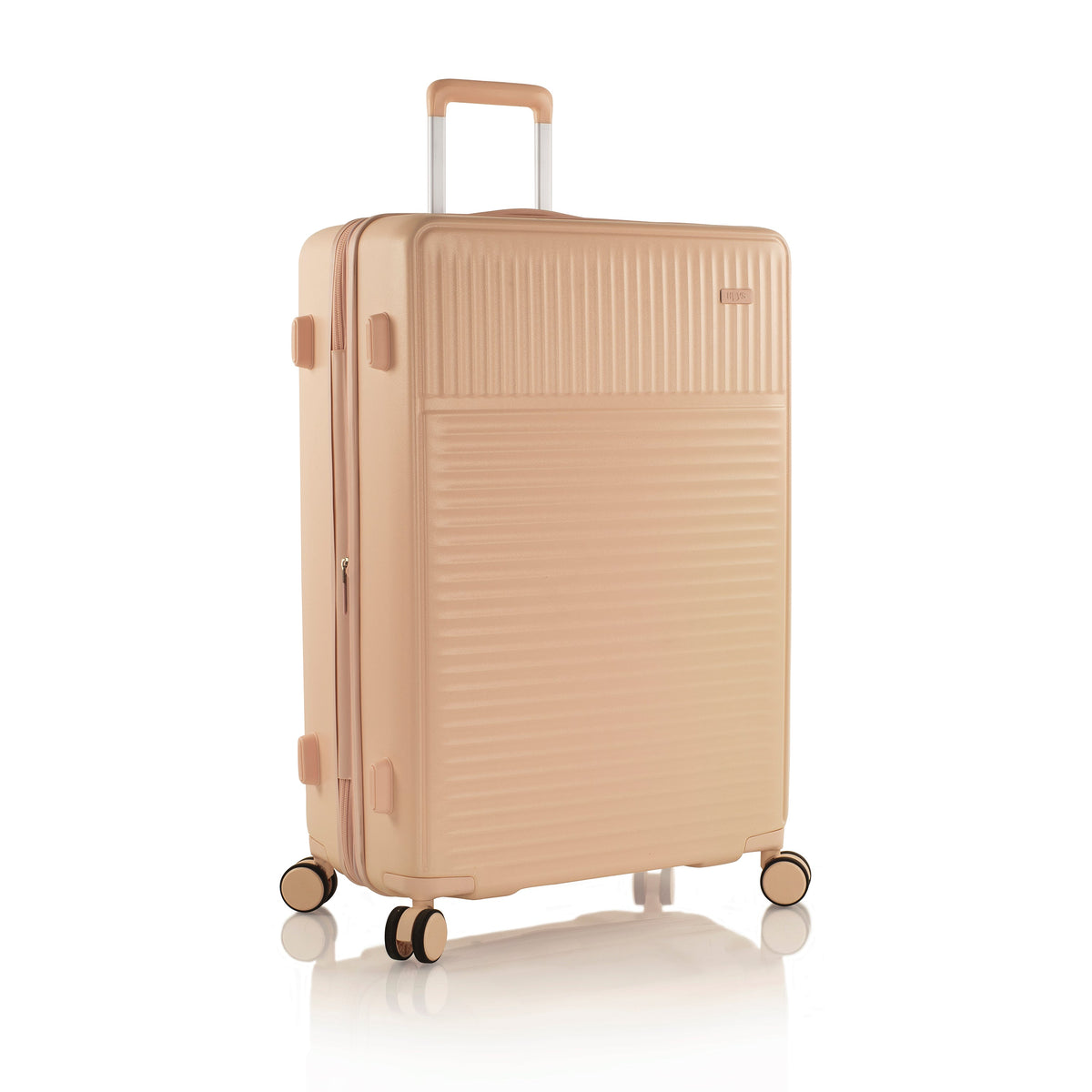 variant:43218880659648 Pastel Hardside  30" Large Checked Luggage Nude