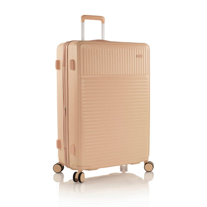 variant:43218880659648 Pastel Hardside  30" Large Checked Luggage Nude