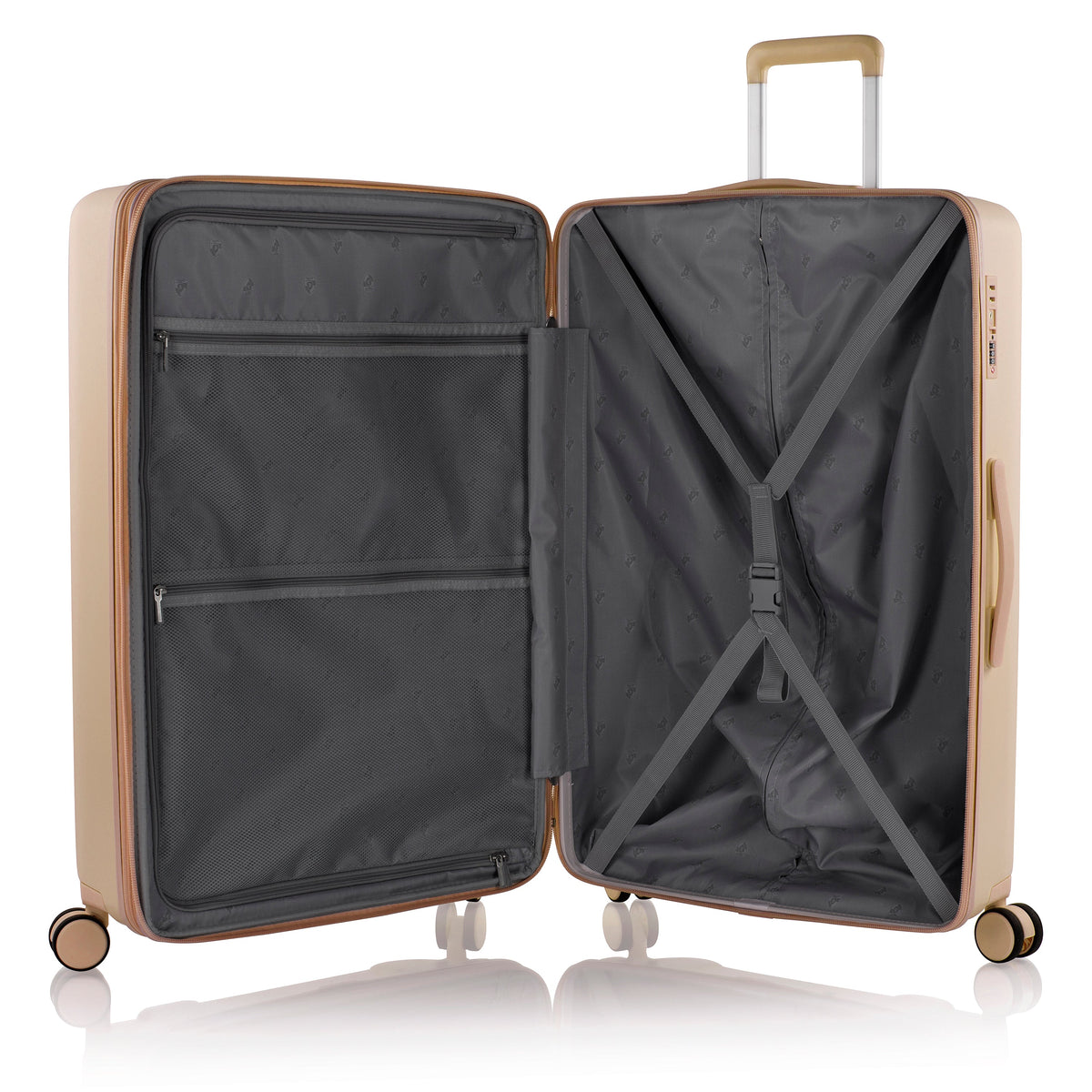 variant:43218880659648 Pastel Hardside  30" Large Checked Luggage Nude