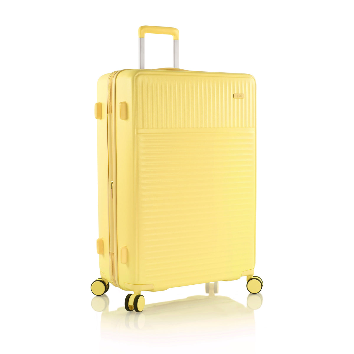 variant:46559161843904 Pastel Hardside  30" Large Checked Luggage Yellow
