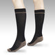 variant:41193701638189 travelon Large Copper Infused Compression Socks - Black