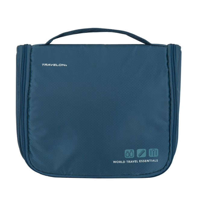 variant:42999671324864 travelon World Travel Essentials Hanging Toiletry Kit Peacock Teal 