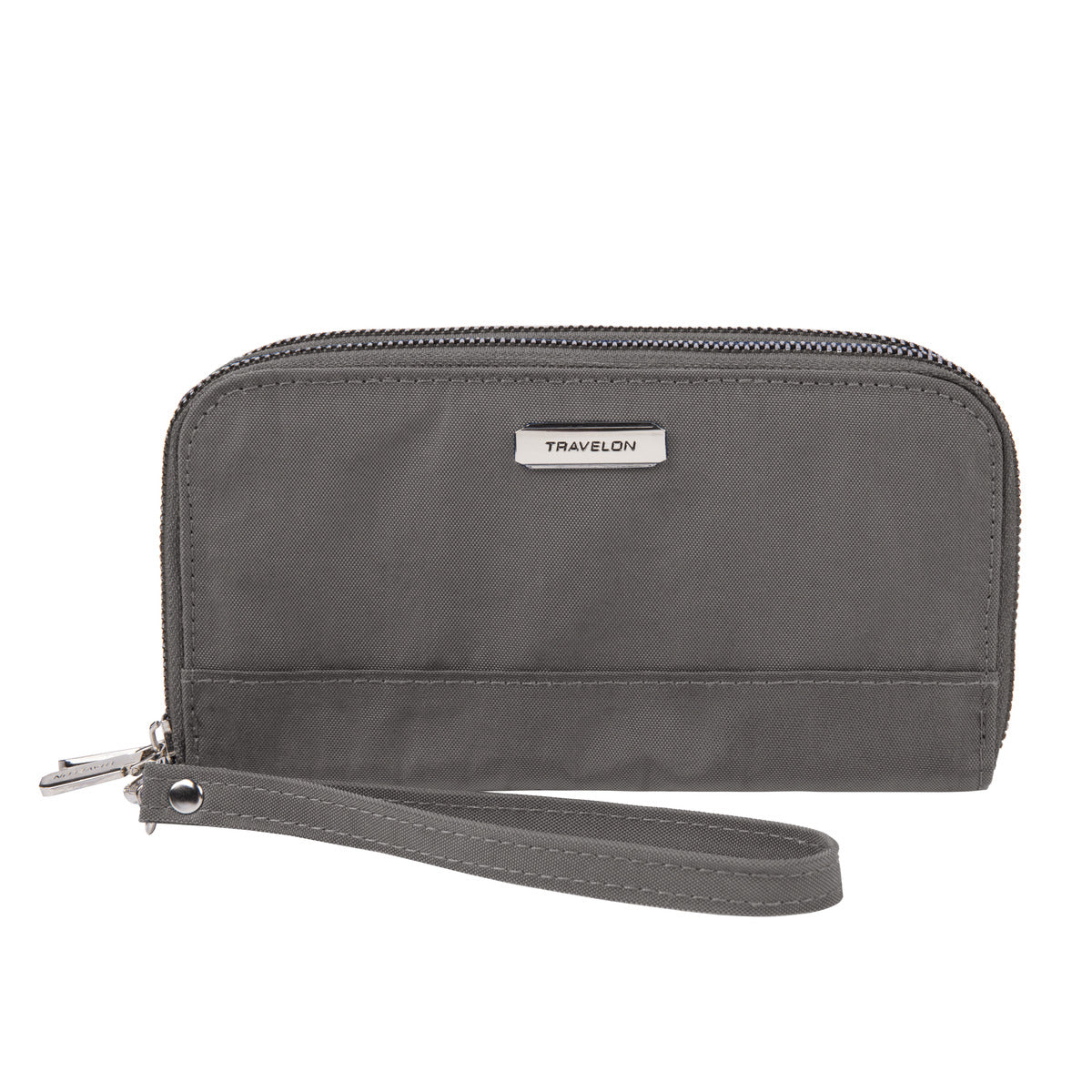 variant:41193726181421 Travelon RFID Blocking Double Zip Wallet - smoke