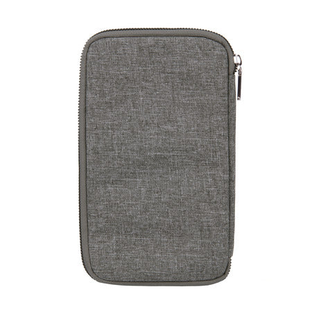 variant:41193727098925 travelon RFID Blocking Family Passport Zip Wallet - Gray Heather