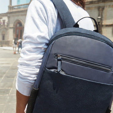 variant:41193729556525 travelon Metro Backpack - Navy Heather