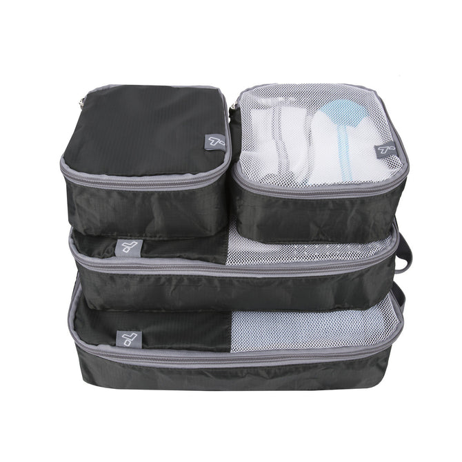 variant:42999675289792 travelon Set of 4 Soft Packing Organizers black