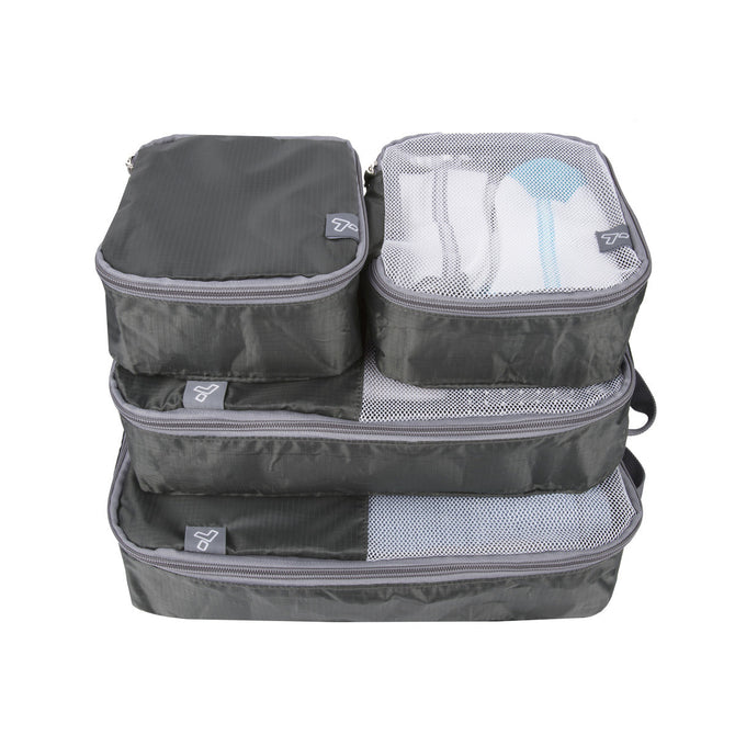 variant:42999675322560 travelon Set of 4 Soft Packing Organizers Charcoal