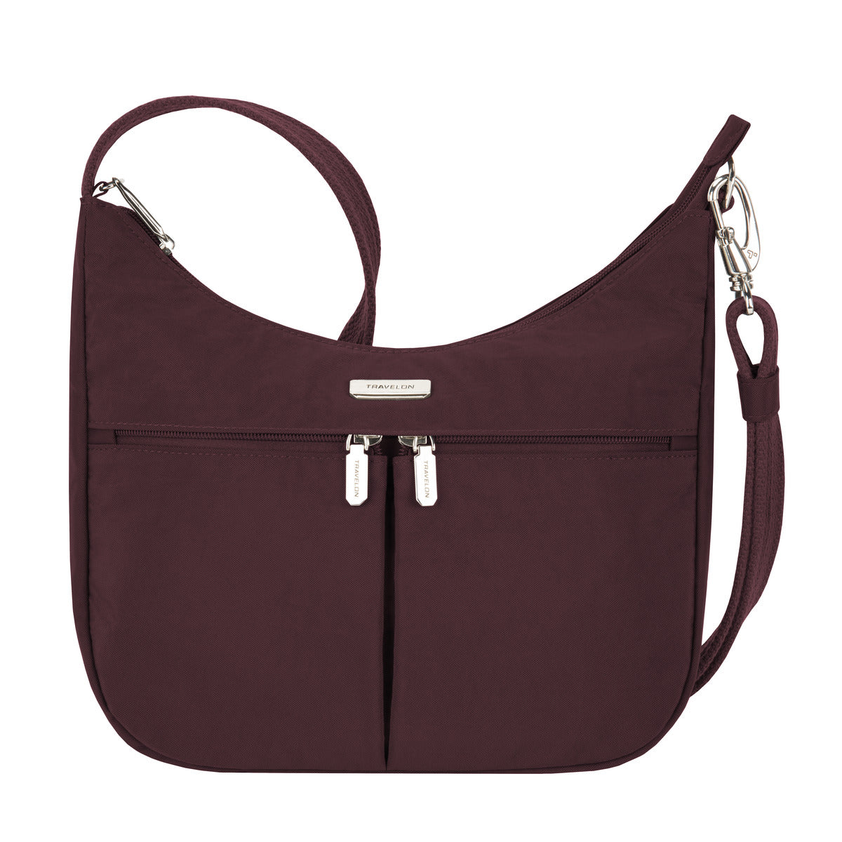 variant:41193742073901 travelon East/West Small Hobo - Dark Bordeaux