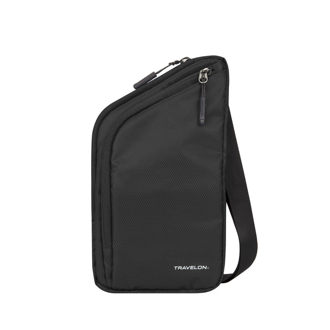 variant:42999678107840 travelon World Travel Essentials Slim Crossbody Bag black