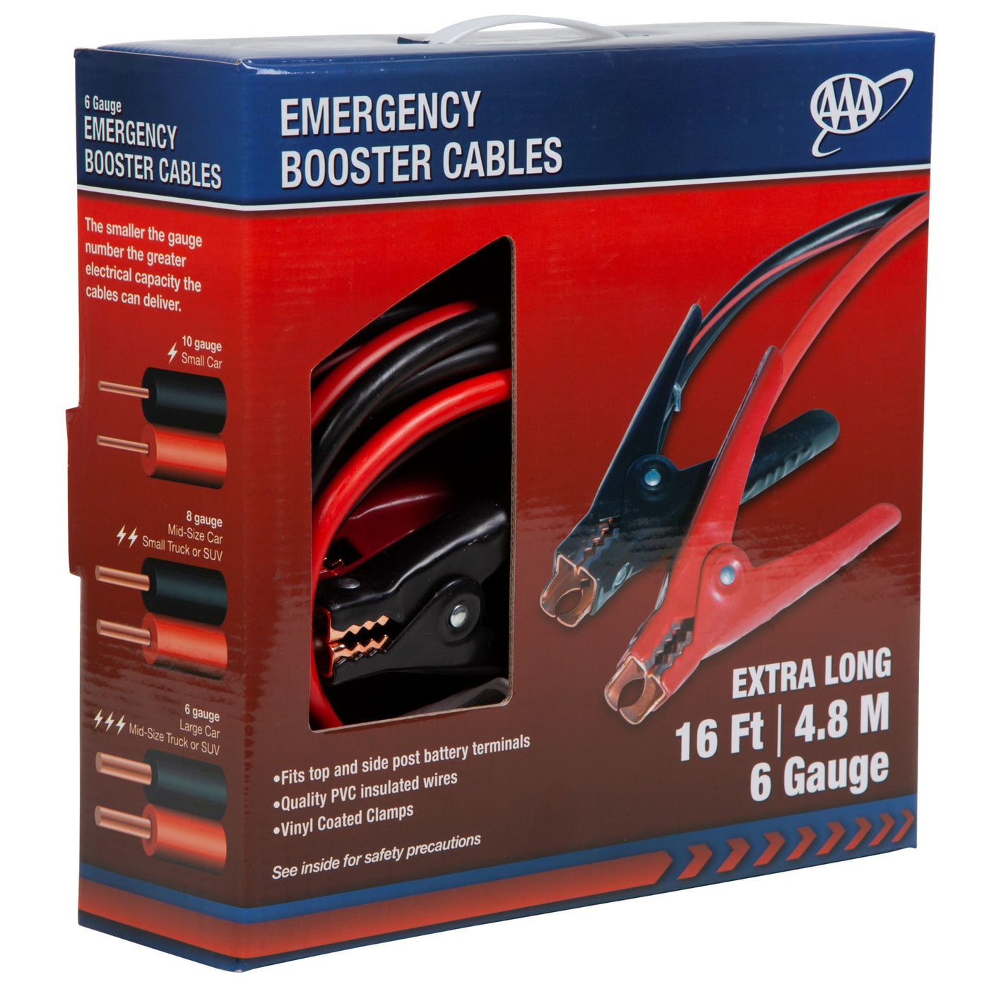 Simply Auto Booster Cables 450 Amp 12 Feet 6 Gauge - Cables - at 