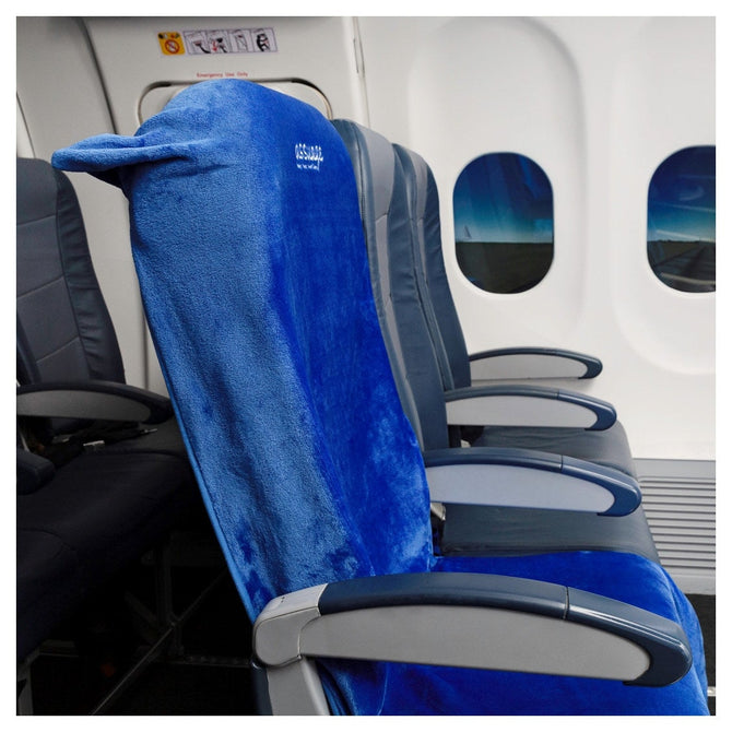 Assuage - Ultra Cozy Reusable Airplane Seat Cover - Blue